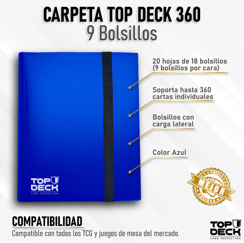 Accesorio - TOPDECK CARPETA 360 BOLSILLOS COLOR AZUL