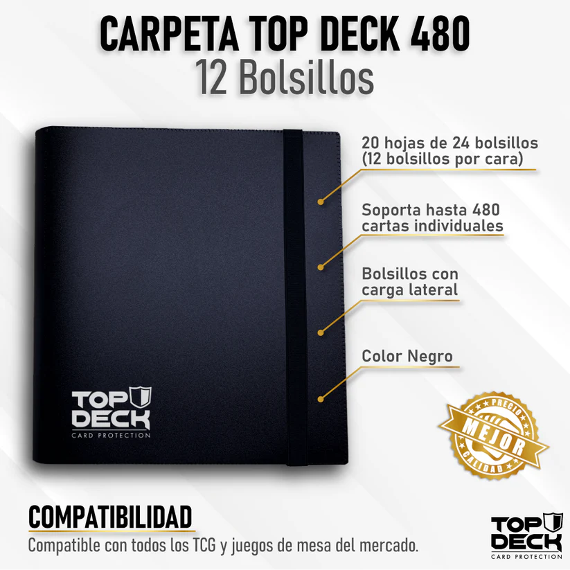 Carpeta Top Deck 480 Negro