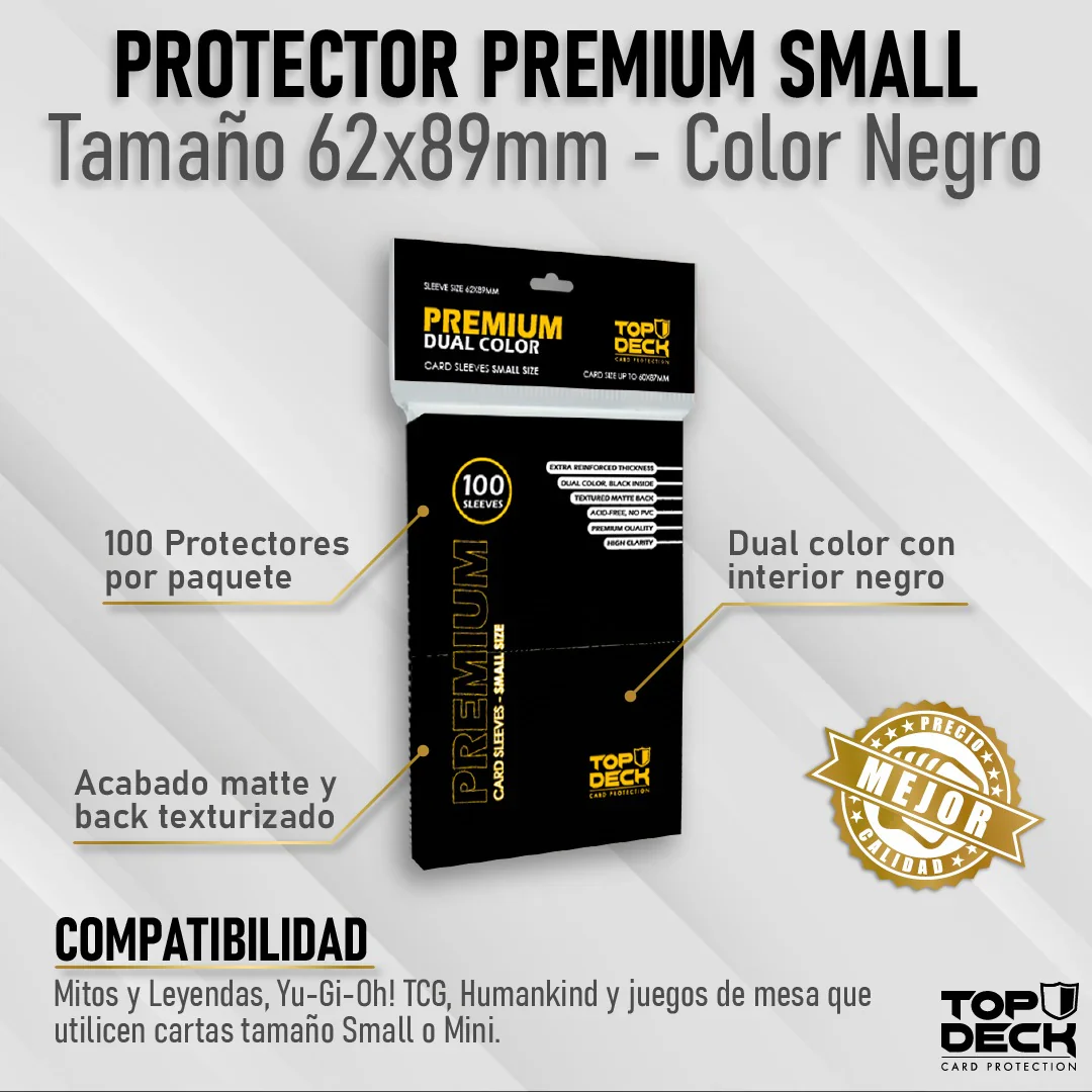 Top Deck Protector Premium Small Negro
