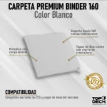Carpeta Top Deck Premium Binder 160 Blanco