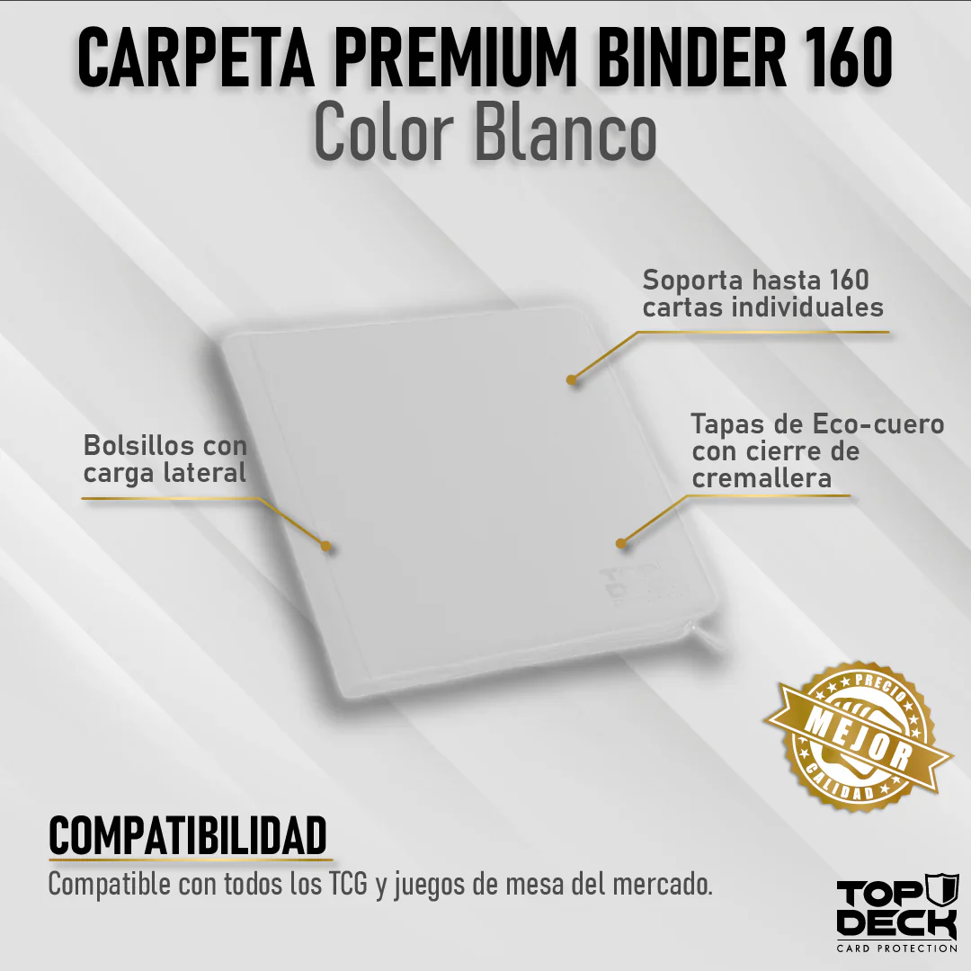 Accesorio - Carpeta Top Deck Premium Binder 160 Blanco