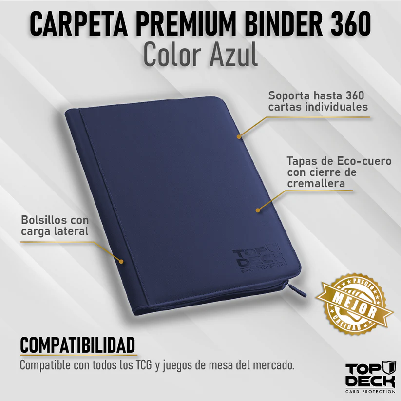 Accesorio - Carpeta Top Deck Premium Binder 360 Azul
