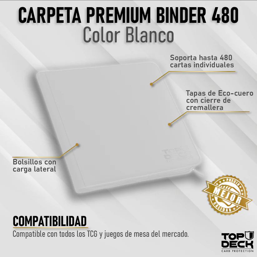 Accesorio - Carpeta Top Deck Premium Binder 480 Blanco
