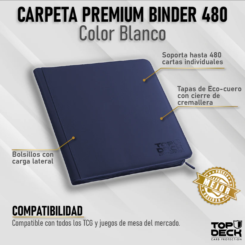 Accesorio - Carpeta Top Deck Premium Binder 480 Azul