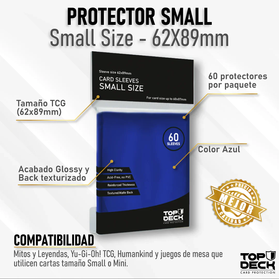 Protector Top Deck Tamaño Small Azul