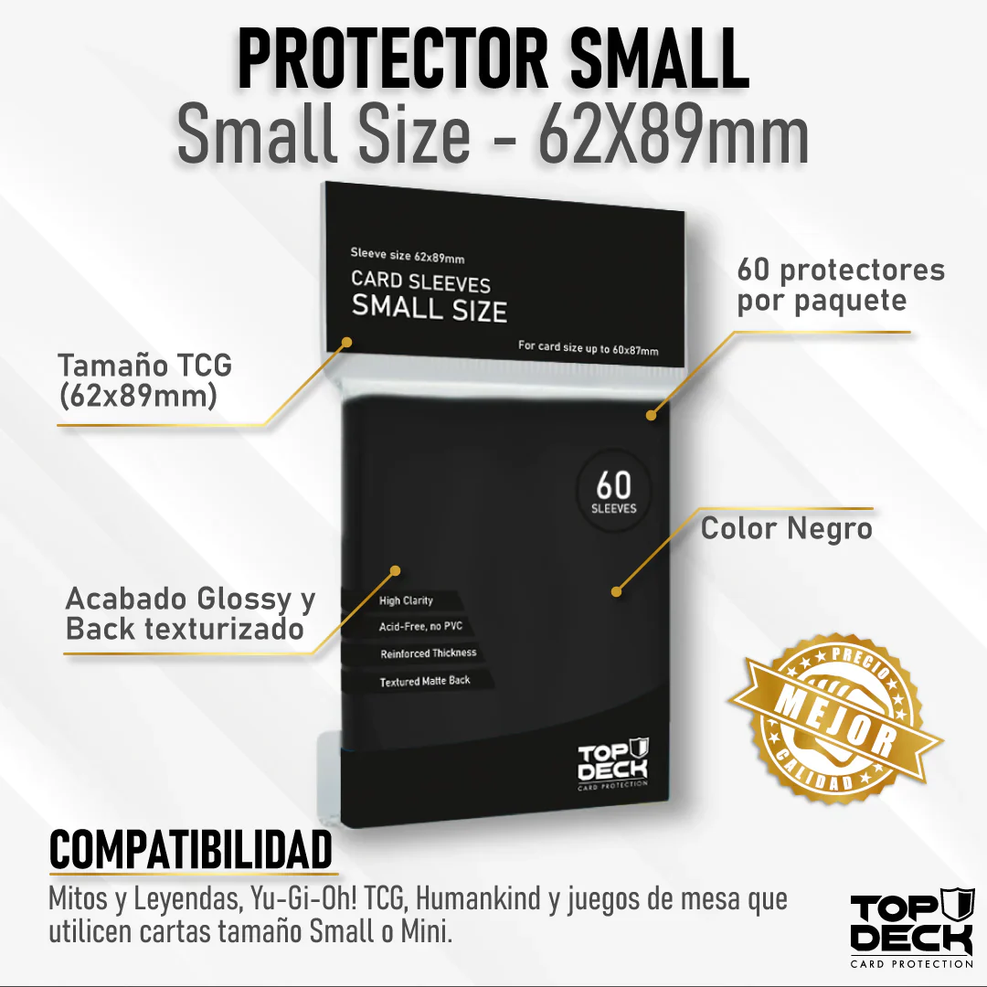Protector Top Deck Tamaño Small Negro