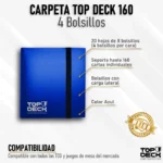 Carpeta Top Deck Binder 160 Azul