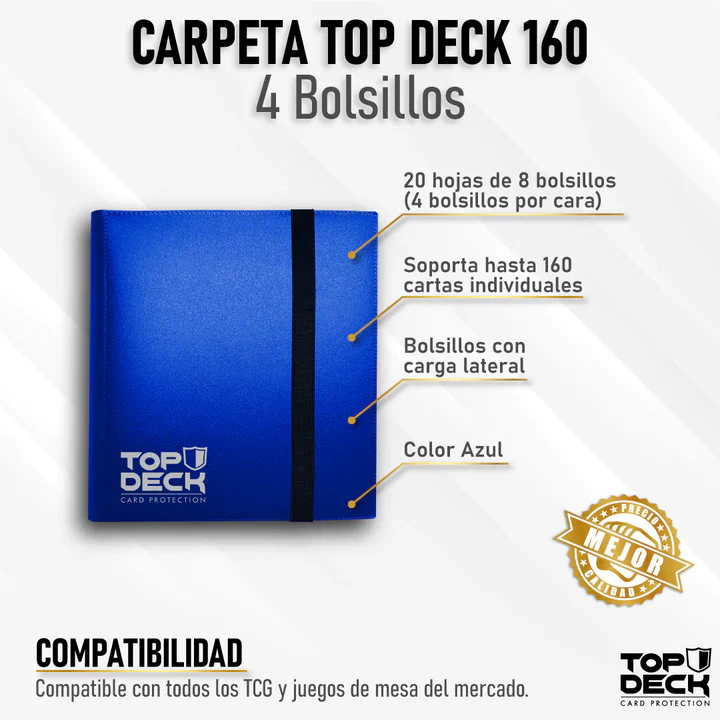 Accesorio - Carpeta Top Deck Binder 160 Azul