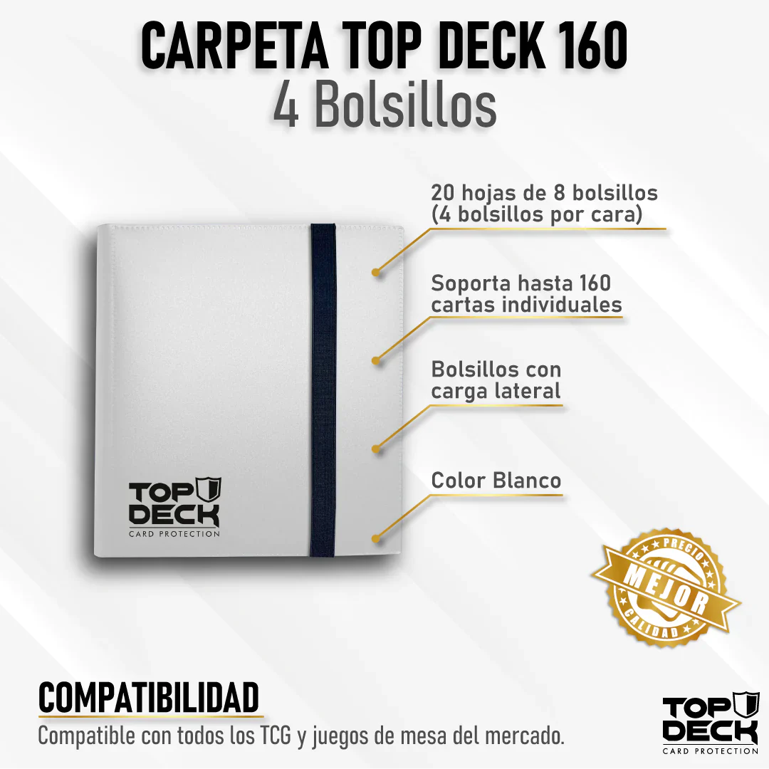 Accesorio - Carpeta Top Deck Binder 160 Blanco