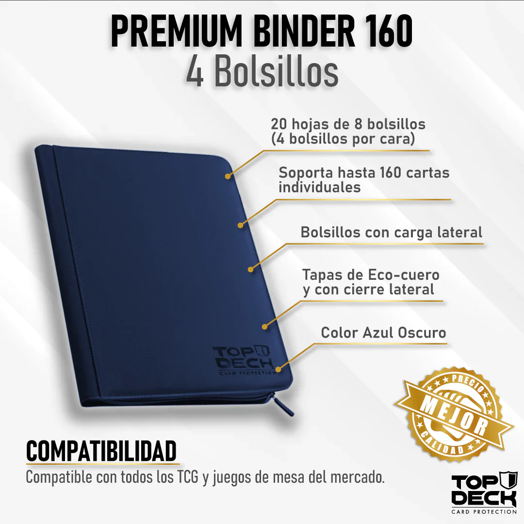 Carpeta Top Deck Premium Binder 160 Azul