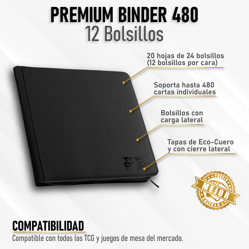 Accesorio - Carpeta Top Deck Premium Binder 480 Negro