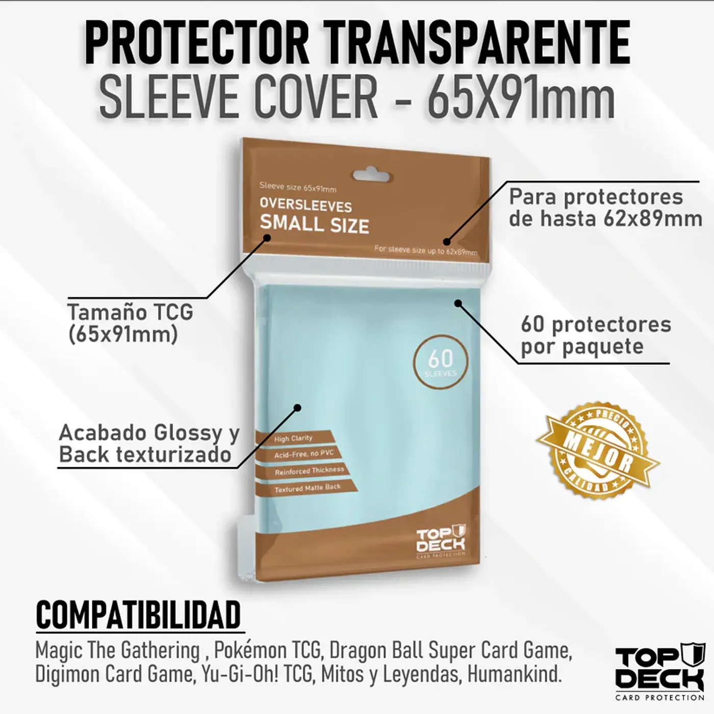 Protector transparente Oversleeve S