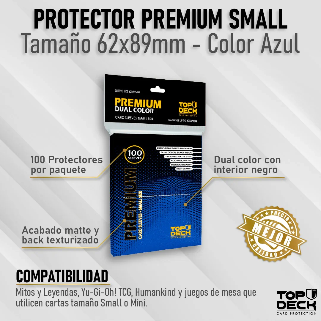 Top Deck Protector Premium Small Azul