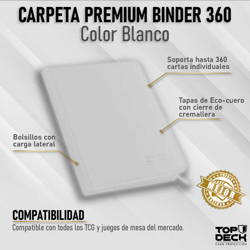 Accesorio - Carpeta Top Deck Premium Binder 360 Blanco