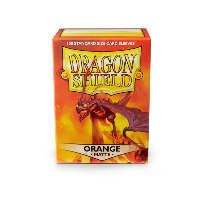 Accesorio - DRAGON SHIELD – SLEEVES STANDARD SIZE MATTE (100) ORANGE