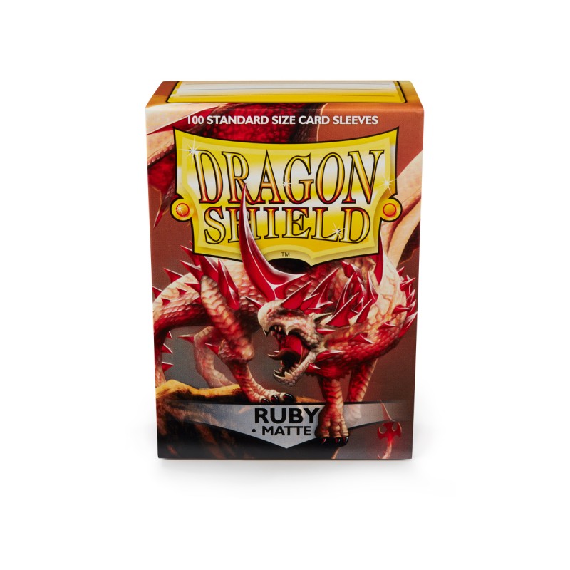 DRAGON SHIELD – SLEEVES STANDARD SIZE MATTE (100) RUBY