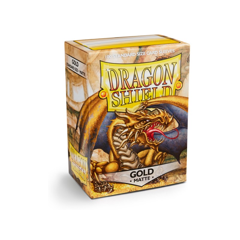 Accesorio - DRAGON SHIELD – SLEEVES STANDARD SIZE MATTE (100) GOLD