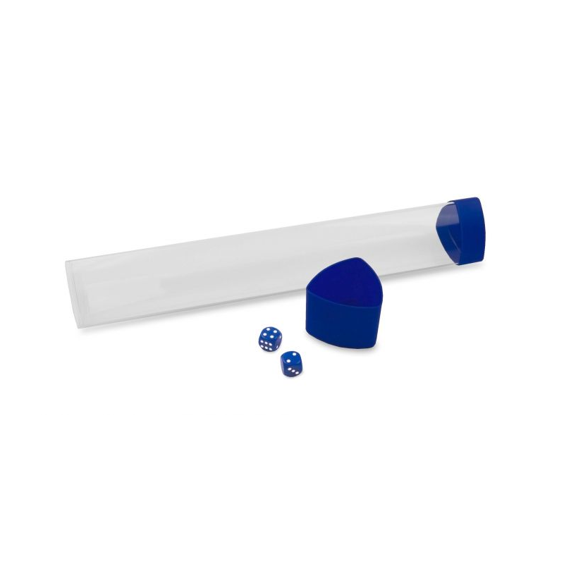 PLAYMAT TUBE WITH DICE HOLDER BLUE
