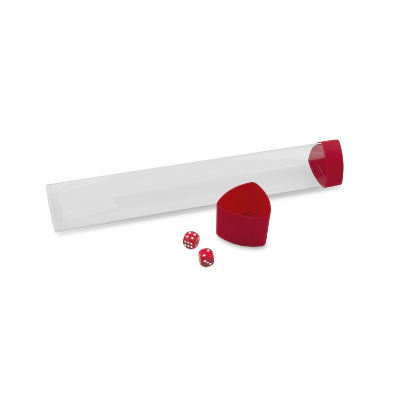 PLAYMAT TUBE WITH DICE HOLDER RED ..
