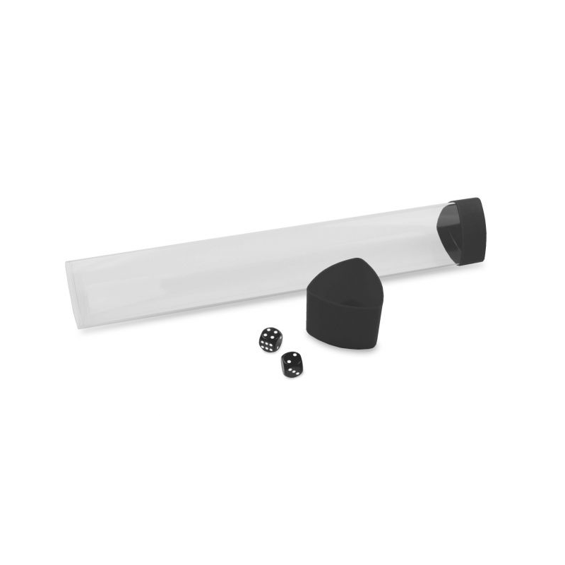 PLAYMAT TUBE WITH DICE HOLDER BLACK
