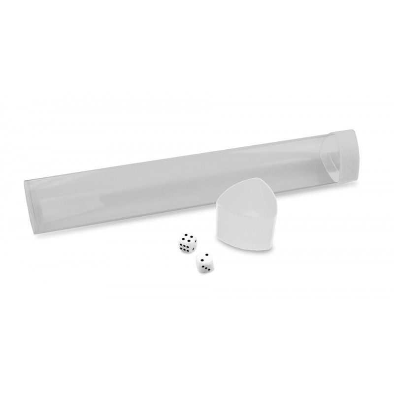 Accesorio - PLAYMAT TUBE WITH DICE HOLDER WHITE
