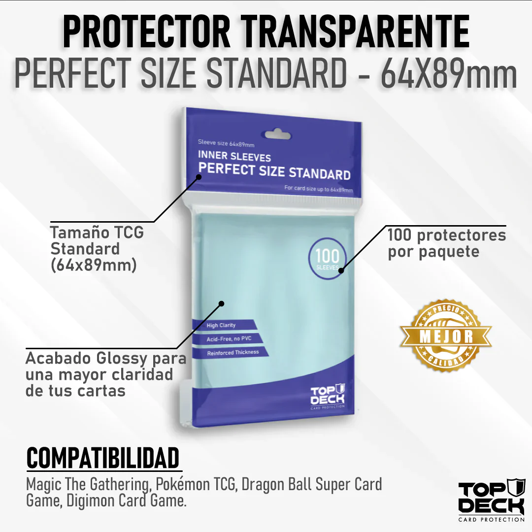 Protectores Top Deck Perfect Tamaño Standard