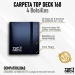 Carpeta Top Deck Binder 160 Negro